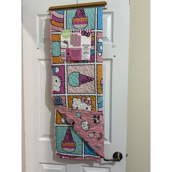 Sanrio Other - Hello Kitty & Friends Reversible Quilted Blanket Twin 60x80" Ice Cream